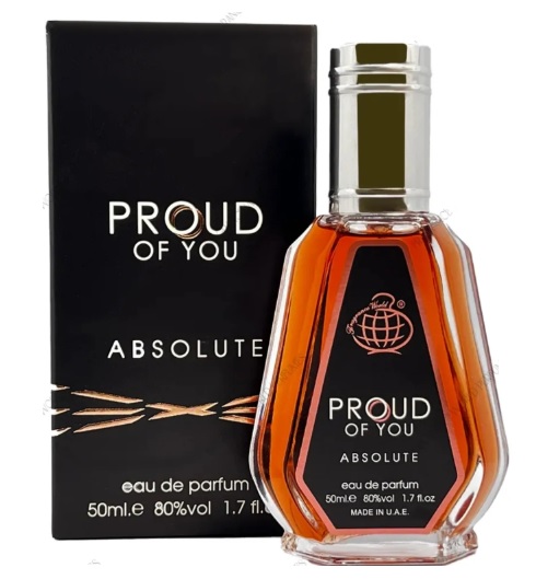 Proud Of You Absolute eau de parfume for men 50ml by fragrance world same smell Armani stronger with you absolute