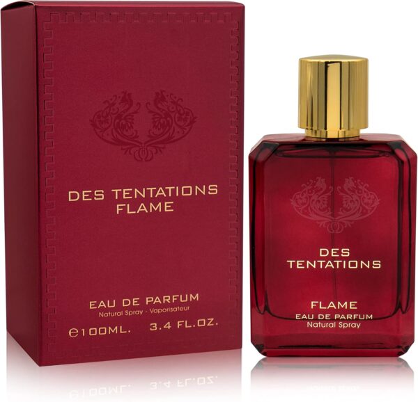 Des Tentations Flame Eau de Parfum for men 100ml by fragrance world same smell versace eros flame